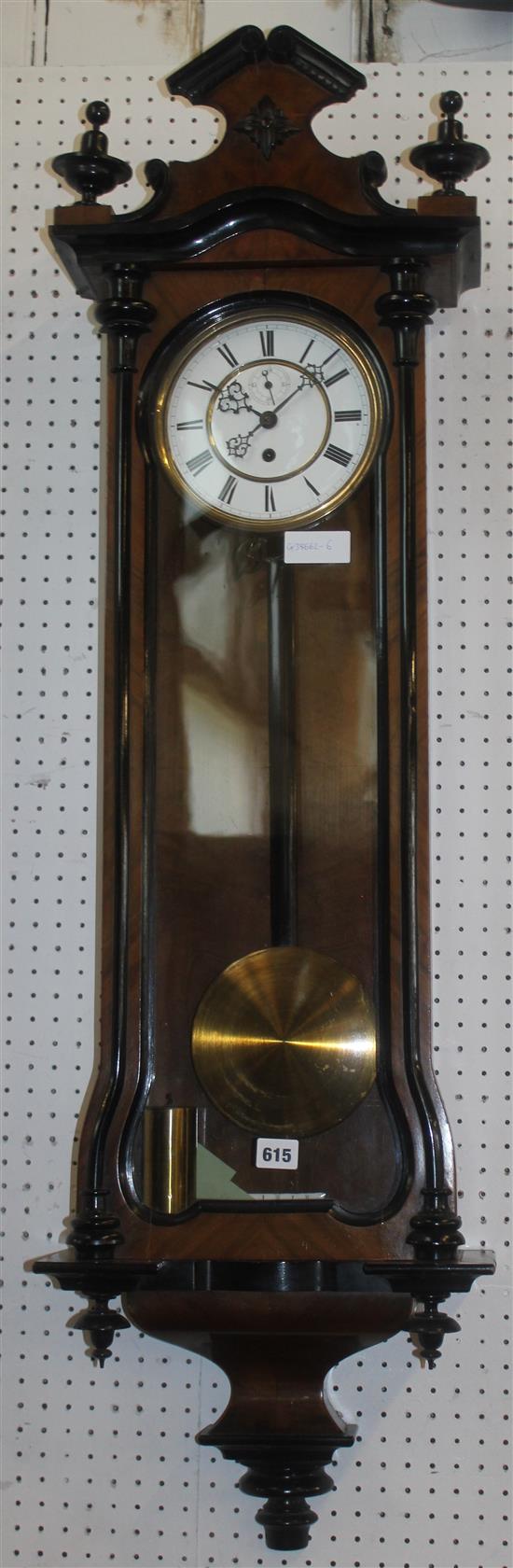 Vienna style regulator wall clock